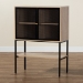 Baxton Studio Asher Modern Industrial Natural Brown Finished Wood and Black Metal 2-Door Sideboard - BSOLCF20234-Tan/Brown-Sideboard