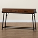 Baxton Studio Eivor Modern Industrial Walnut Brown Finished Wood and Black Metal 2-Drawer Console Table - BSOLCF20608C-Console Table