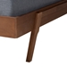 Baxton Studio Sarita Mid-Century Modern Ash Walnut Finished Wood King Size Bed Frame - BSOMG0094-Ash Walnut-Bed Frame-King