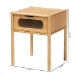 Baxton Studio Naresh Mid-Century Modern Transitional Natural Brown Bamboo Wood 1-Drawer End Table - BSOETAN-004-Bamboo-ET