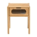 Baxton Studio Naresh Mid-Century Modern Transitional Natural Brown Bamboo Wood 1-Drawer End Table - BSOETAN-004-Bamboo-ET
