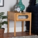 Baxton Studio Naresh Mid-Century Modern Transitional Natural Brown Bamboo Wood 1-Drawer End Table - BSOETAN-004-Bamboo-ET