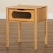 Baxton Studio Naresh Mid-Century Modern Transitional Natural Brown Bamboo Wood 1-Drawer End Table - BSOETAN-004-Bamboo-ET
