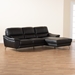 Baxton Studio Townsend Modern Black Full Leather Sectional Sofa with Right Facing Chaise - BSOLSG6001L-Sectional-Full Leather-Black-Dakota 06