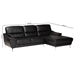 Baxton Studio Townsend Modern Black Full Leather Sectional Sofa with Right Facing Chaise - BSOLSG6001L-Sectional-Full Leather-Black-Dakota 06