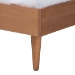 Baxton Studio Rina Mid-Century Modern Ash Walnut Finished Wood 3-Piece Queen Size Bedroom Set with Synthetic Rattan - BSOMG97151-Ash Walnut-Queen-3PC Set