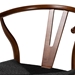 Baxton Studio Paxton Modern Walnut Brown Finished Wood 2-Piece Dining Chair Set - BSOY-A-DB-1-Dark Brown/Black Rope-Wishbone-Chair