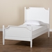 Baxton Studio Mariana Classic and Traditional White Finished Wood Full Size Platform Bed - BSOMariana-White-Full