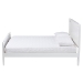 Baxton Studio Mariana Classic and Traditional White Finished Wood Queen Size Platform Bed - BSOMariana-White-Queen