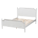 Baxton Studio Mariana Classic and Traditional White Finished Wood Queen Size Platform Bed - BSOMariana-White-Queen