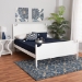 Baxton Studio Mariana Classic and Traditional White Finished Wood Queen Size Platform Bed - BSOMariana-White-Queen