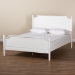 Baxton Studio Mariana Classic and Traditional White Finished Wood Queen Size Platform Bed - BSOMariana-White-Queen