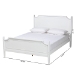 Baxton Studio Mariana Classic and Traditional White Finished Wood Queen Size Platform Bed - BSOMariana-White-Queen