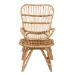 Baxton Studio Earvin Modern Bohemian Natural Brown Rattan 2-Piece Armchair and Footstool Set - BSODC8005-Rattan-2PC Set