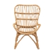 bali & pari Earvin Modern Bohemian Natural Brown Rattan Armchair - BSODC8005-Rattan-CC