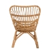 bali & pari Earvin Modern Bohemian Natural Brown Rattan Armchair - BSODC8005-Rattan-CC