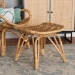 bali & pari Earvin Modern Bohemian Natural Brown Rattan Footstool - BSODC8005-Rattan-Footstool