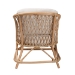 bali & pari Patsy Modern Bohemian White Fabric and Natural Brown Rattan Armchair - BSODC8038-Rattan-CC