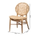 bali & pari Osaka Modern Bohemian Natural Brown Rattan Dining Chair - BSOOsaka-Natural-DC