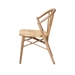 bali & pari Kobe Mid-Century Modern Natural Brown Finished Wood and Rattan Dining Chair - BSOKobe-Natural-DC