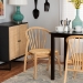bali & pari Kobe Mid-Century Modern Natural Brown Finished Wood and Rattan Dining Chair - BSOKobe-Natural-DC
