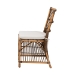 bali & pari Kim Modern Bohemian White Fabric and Natural Brown Rattan Dining Chair - BSOKim-Natural Rattan-DC