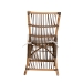 bali & pari Kim Modern Bohemian White Fabric and Natural Brown Rattan Dining Chair - BSOKim-Natural Rattan-DC