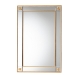 Baxton Studio Iara Modern Glam and Luxe Antique Goldleaf Finished Wood Accent Wall Mirror