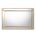 Baxton Studio Iara Modern Glam and Luxe Antique Goldleaf Finished Wood Accent Wall Mirror - BSORXW-10689