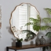 Baxton Studio Weston Modern Glam and Luxe Antique Goldleaf Finished Wood Accent Wall Mirror - BSORXW-8466