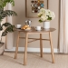 Baxton Studio Denmark Mid-Century Modern French Oak Brown Finished Rubberwood Dining Table - BSODenmark-French Oak-DT
