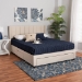 Baxton Studio Coronado Mid-Century Modern Transitional Beige Fabric Queen Size 3-Drawer Storage Platform Bed - BSOCF 9270-B-Coronado-B-Beige-Queen
