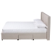 Baxton Studio Coronado Mid-Century Modern Transitional Beige Fabric Queen Size 3-Drawer Storage Platform Bed - BSOCF 9270-B-Coronado-B-Beige-Queen