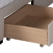 Baxton Studio Coronado Mid-Century Modern Transitional Beige Fabric Queen Size 3-Drawer Storage Platform Bed - BSOCF 9270-B-Coronado-B-Beige-Queen