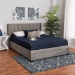 Baxton Studio Coronado Mid-Century Modern Transitional Grey Fabric Full Size 3-Drawer Storage Platform Bed - BSOCF 9270-B-Coronado-B-Grey-Full