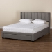 Baxton Studio Coronado Mid-Century Modern Transitional Grey Fabric Full Size 3-Drawer Storage Platform Bed - BSOCF 9270-B-Coronado-B-Grey-Full