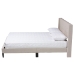 Baxton Studio Casol Mid-Century Modern Transitional Beige Fabric Upholstered Queen Size Platform Bed - BSOCF 9272-C-Vele-C-Beige-Queen