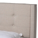 Baxton Studio Casol Mid-Century Modern Transitional Beige Fabric Upholstered Queen Size Platform Bed - BSOCF 9272-C-Vele-C-Beige-Queen