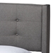 Baxton Studio Casol Mid-Century Modern Transitional Grey Fabric Upholstered Queen Size Platform Bed - BSOCF 9272-C-Vele-C-Grey-Queen