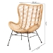 bali & pari Colorado Modern Bohemian Natural Brown Rattan and Black Metal Accent Chair - BSOColorado-Natural/Rattan-CC