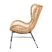 bali & pari Colorado Modern Bohemian Natural Brown Rattan and Black Metal Accent Chair - BSOColorado-Natural/Rattan-CC