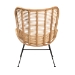 bali & pari Colorado Modern Bohemian Natural Brown Rattan and Black Metal Accent Chair - BSOColorado-Natural/Rattan-CC