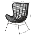 bali & pari Colorado Modern Bohemian Black Rattan and Metal Accent Chair - BSOColorado-Black/Rattan-CC