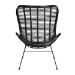 bali & pari Colorado Modern Bohemian Black Rattan and Metal Accent Chair - BSOColorado-Black/Rattan-CC