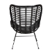bali & pari Colorado Modern Bohemian Black Rattan and Metal Accent Chair - BSOColorado-Black/Rattan-CC