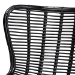bali & pari Colorado Modern Bohemian Black Rattan and Metal Accent Chair - BSOColorado-Black/Rattan-CC
