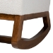 Baxton Studio Yashiya Mid-Century Modern Off-White Boucle Upholstered and Walnut Brown Finished Wood Rocking Chair - BSOBBT5199-Cream/Walnut-RC