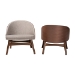 Baxton Studio Lovella Mid-Century Modern Grey Fabric and Walnut Brown Finished Wood 2-Piece Accent Chair Set - BSOLovella-Walnut-CC