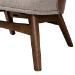 Baxton Studio Lovella Mid-Century Modern Grey Fabric and Walnut Brown Finished Wood 2-Piece Accent Chair Set - BSOLovella-Walnut-CC