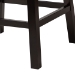 Baxton Studio Theron Mid-Century Transitional Black Faux Leather and Espresso Brown Finished Wood 2-Piece Swivel Counter Stool Set - BSOBBT5210C-Black/Dark Brown-CS